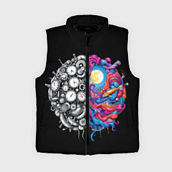Женский жилет Правое и левое полушарие, цвет: 3D-черный