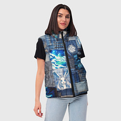 Женский жилет Микс аниме и пэчворк, цвет: 3D-красный — фото 2