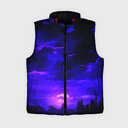 Женский жилет Фиолетовый апокалиптический закат, цвет: 3D-красный