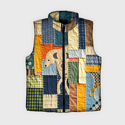 Женский жилет Пэчворк с собакой