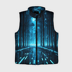 Женский жилет Синий цифровой лес