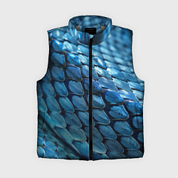 Женский жилет Голубая кожа змеи, цвет: 3D-светло-серый