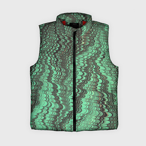 Женский жилет Разводы в зеленом цвете / 3D-Красный – фото 1