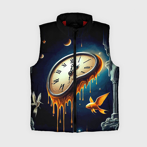 Женский жилет Течение времени - сюрреализм / 3D-Красный – фото 1