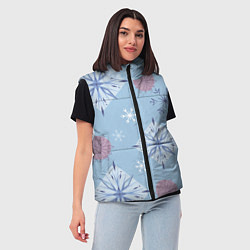 Женский жилет Снежинки Эльзы, цвет: 3D-красный — фото 2