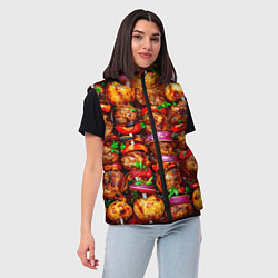 Женский жилет Шашлычок, цвет: 3D-красный — фото 2