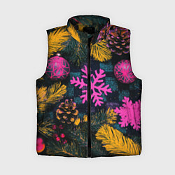 Женский жилет Новый год и краски