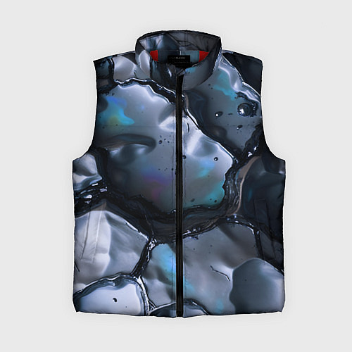 Женский жилет Жидкая субстанция серая / 3D-Красный – фото 1