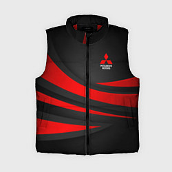 Женский жилет Mitsubishi - красная волна, цвет: 3D-красный