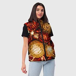 Женский жилет Новогоднее ёлочное украшение, цвет: 3D-черный — фото 2