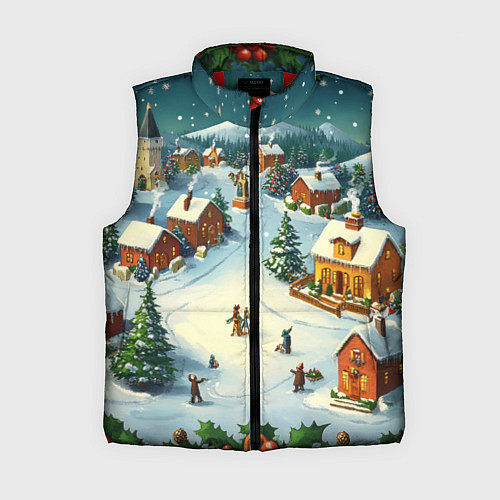Женский жилет Каникулы нового года / 3D-Красный – фото 1