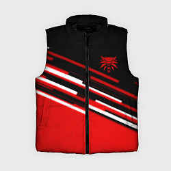 Женский жилет Ведьмак полосы геометрия, цвет: 3D-черный