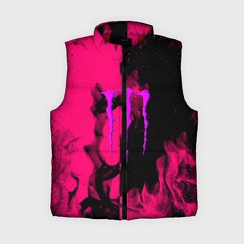 Женский жилет Monster energy fire pink / 3D-Красный – фото 1