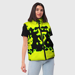 Женский жилет Doom кислотное лого краски, цвет: 3D-черный — фото 2