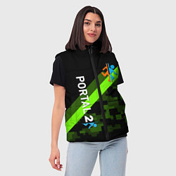 Женский жилет Portal camo steel geometry, цвет: 3D-черный — фото 2