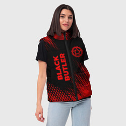 Женский жилет Black Butler - red gradient вертикально, цвет: 3D-черный — фото 2