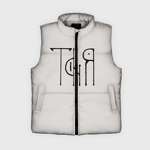 Женский жилет Вязью Таня - чёрная надпись / 3D-Светло-серый – фото 1