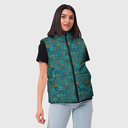 Женский жилет Узор из плиток, цвет: 3D-черный — фото 2