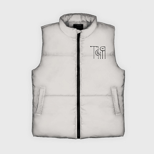 Женский жилет Таня вязью - чёрная надпись / 3D-Светло-серый – фото 1