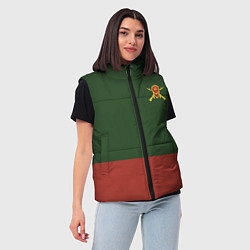 Женский жилет Мотострелковые войска: герб со щитом, цвет: 3D-красный — фото 2