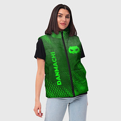 Женский жилет DanMachi - green gradient вертикально, цвет: 3D-черный — фото 2