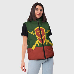 Женский жилет Мотострелковые войска: герб со щитом, цвет: 3D-светло-серый — фото 2