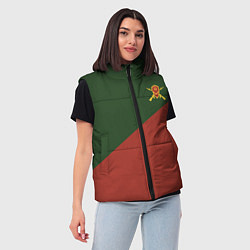 Женский жилет Мотострелковые войска: герб со щитом, цвет: 3D-светло-серый — фото 2