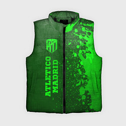 Женский жилет Atletico Madrid - green gradient по-вертикали, цвет: 3D-черный