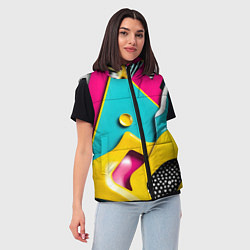 Женский жилет Праздничная абстракция, цвет: 3D-светло-серый — фото 2