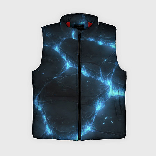 Женский жилет Синий свет из черной плиты / 3D-Красный – фото 1