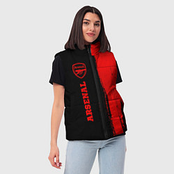 Женский жилет Arsenal - red gradient по-вертикали, цвет: 3D-черный — фото 2