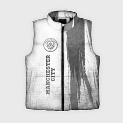 Женский жилет Manchester City - white gradient по-вертикали, цвет: 3D-черный