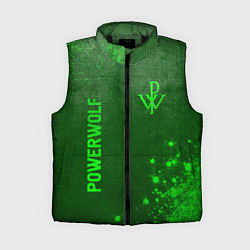 Женский жилет Powerwolf - green gradient вертикально