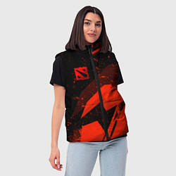 Женский жилет Dota 2 - красные брызги, цвет: 3D-светло-серый — фото 2