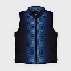 Женский жилет Чёрно-синий градиент по центру текстура, цвет: 3D-черный