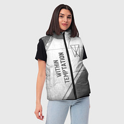 Женский жилет Within Temptation - white gradient вертикально, цвет: 3D-черный — фото 2