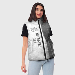 Женский жилет Led Zeppelin - white gradient по-вертикали, цвет: 3D-черный — фото 2