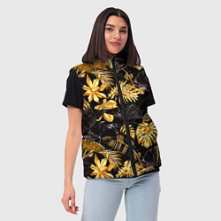 Женский жилет Золотые тропики, цвет: 3D-черный — фото 2