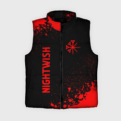 Женский жилет Nightwish - red gradient вертикально, цвет: 3D-черный