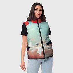 Женский жилет Сюрреалистичная абстракция, цвет: 3D-светло-серый — фото 2