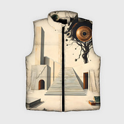 Женский жилет Архитектурный сюр, цвет: 3D-черный