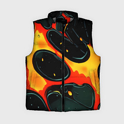 Женский жилет Оранжевые разломы текстура, цвет: 3D-светло-серый