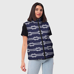 Женский жилет Морские канаты, цвет: 3D-черный — фото 2