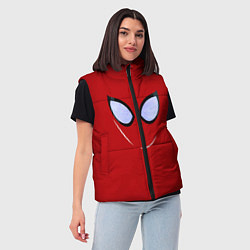 Женский жилет Человек паук глаза питера, цвет: 3D-светло-серый — фото 2