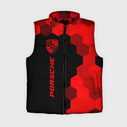 Женский жилет Porsche - red gradient по-вертикали, цвет: 3D-черный