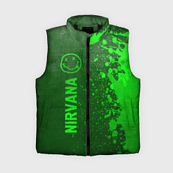 Женский жилет Nirvana - green gradient по-вертикали, цвет: 3D-черный