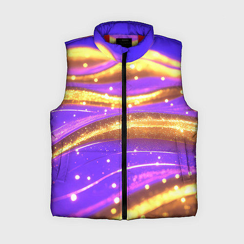 Женский жилет Блестящая волнистая текстура / 3D-Красный – фото 1