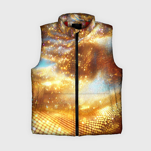 Женский жилет Блестящая золотая текстура / 3D-Красный – фото 1