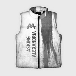Женский жилет Asking Alexandria - white gradient по-вертикали, цвет: 3D-черный