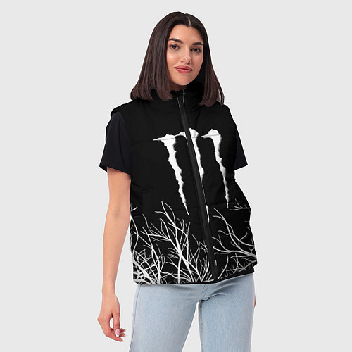 Женский жилет Monster energy лес / 3D-Светло-серый – фото 3